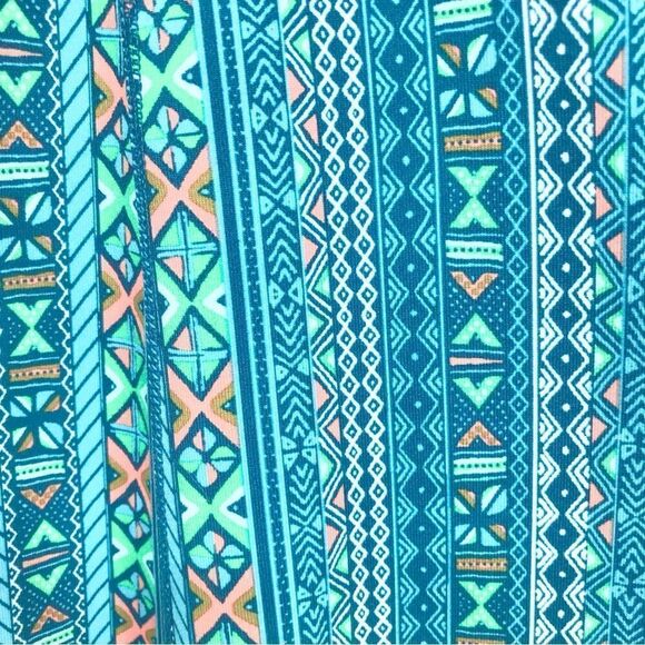 Marmot Taryn Blue Green Tribal Pattern Strappy Athleisure Tank Dress - Picture 12 of 15